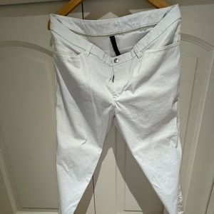 Slim fit white pants